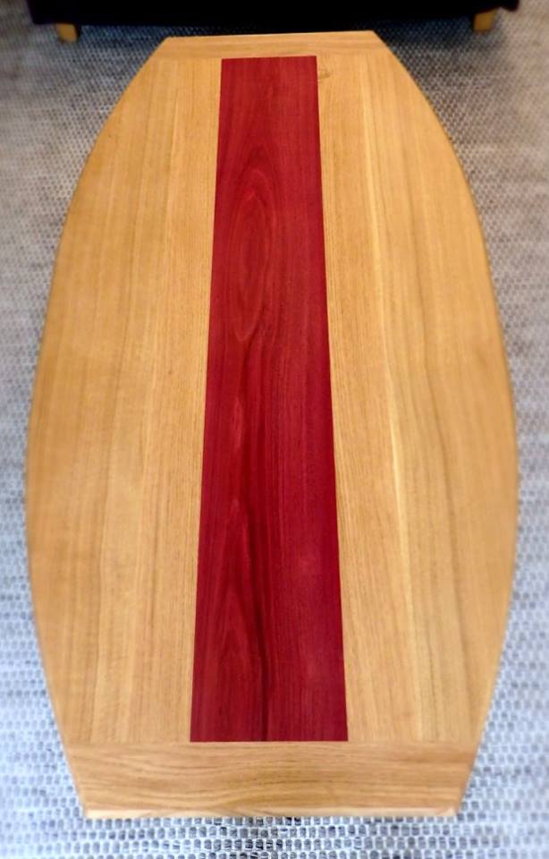 Puple Heart Table Ben Vivian Carpentry & Design | Oak and Purple Heart table